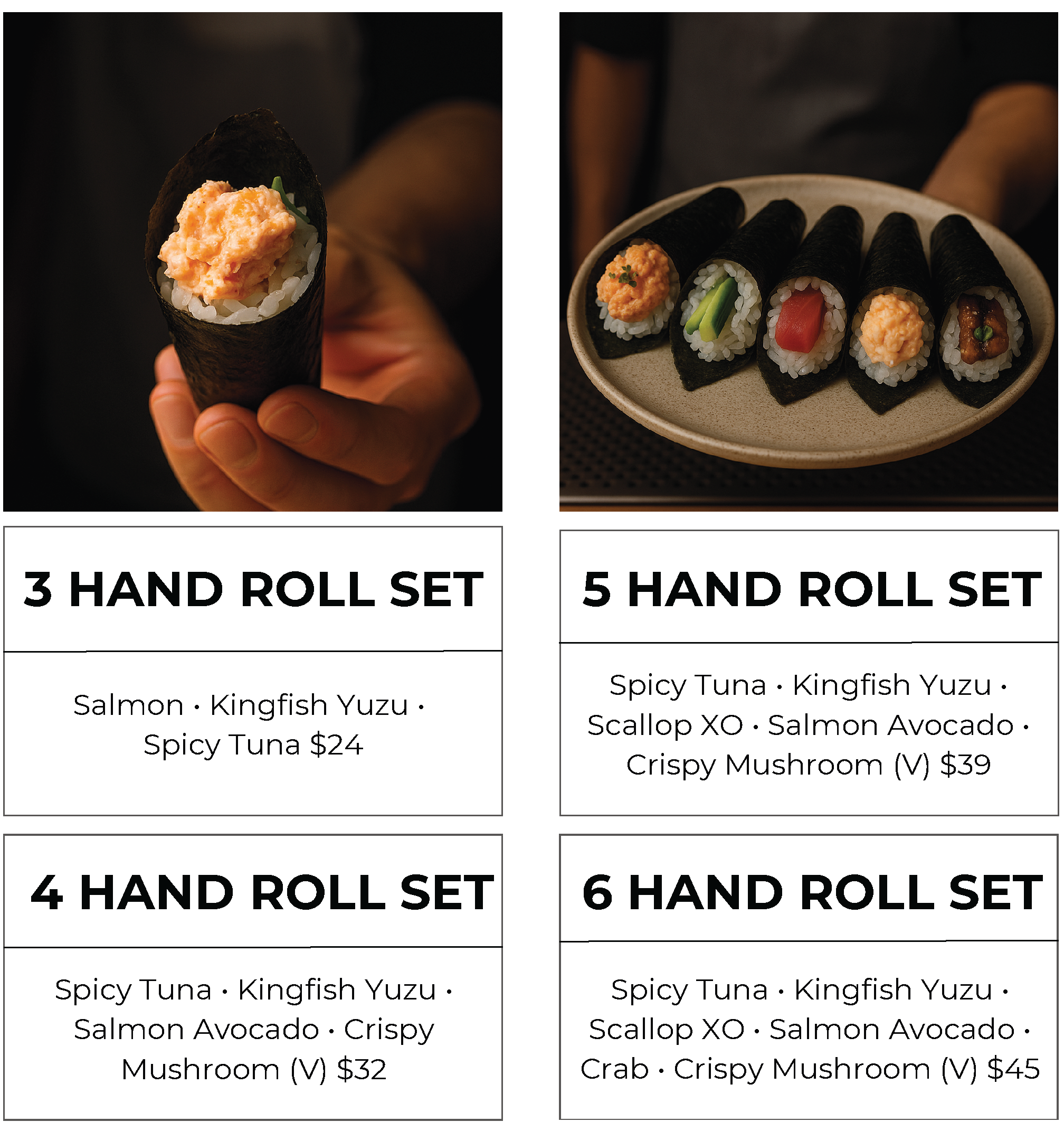 Maki Bar Set Menus